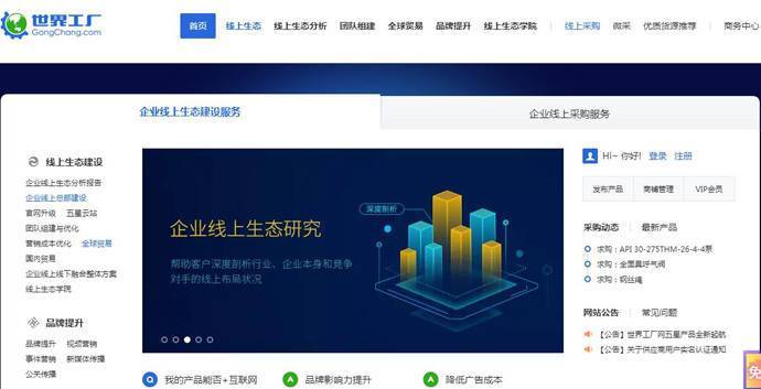 世界工厂网：中国企业电子商务综合服务平台