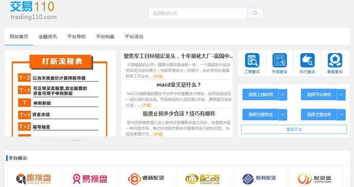 交易110：股票配资门户，安全放心的在线配资平台