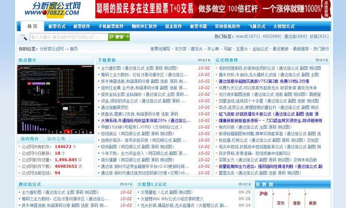 分析家公式网：股票软件、炒股书籍，炒股指标公式