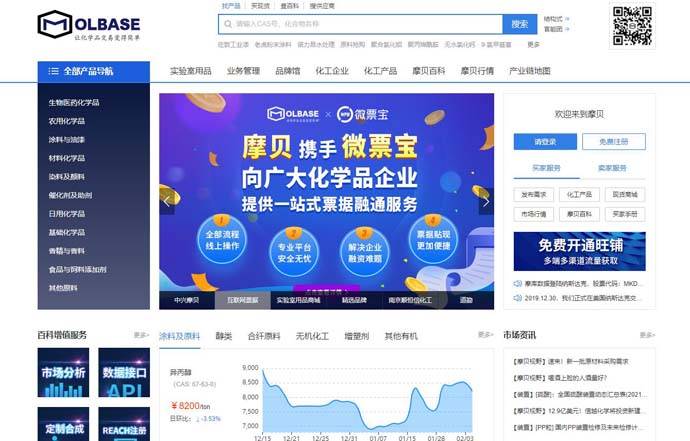 摩贝化学：化学行业专业电商综合服务平台